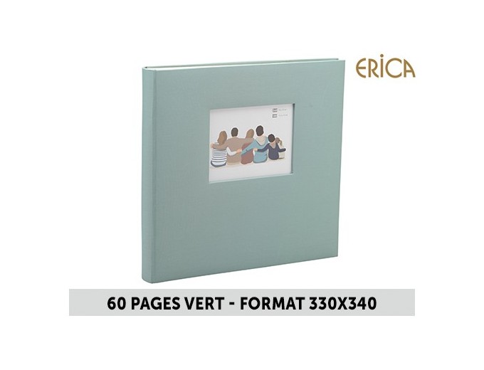 ERICA ALBUM ADHESIF  SQUARE  330X340 60 PAGESVERT