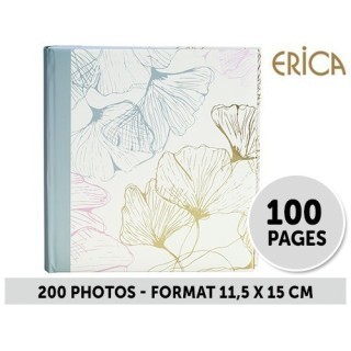 ERICA ALBUM 11,5X15 MEMO  FLOWERS3  200P GRIS