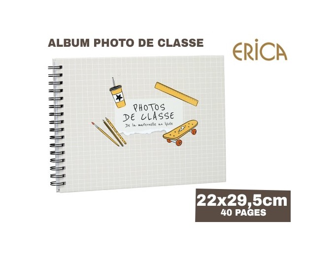 ERICA ALBUM SPIRALE PHOTOS DE CLASSE 40 PH BEIGE