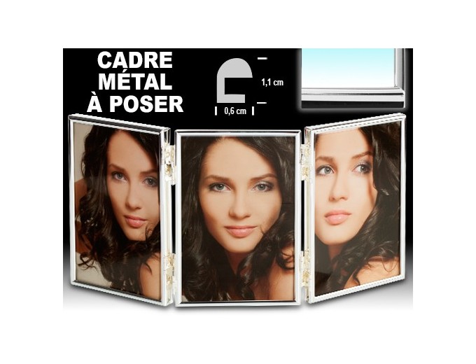 WALTHER CADRE TRIPTYQUE  CHLOE  10x15 SILVER