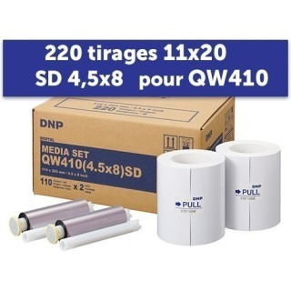 PAPIER DNP pour DP-QW410 220 tirages 11X20 stand