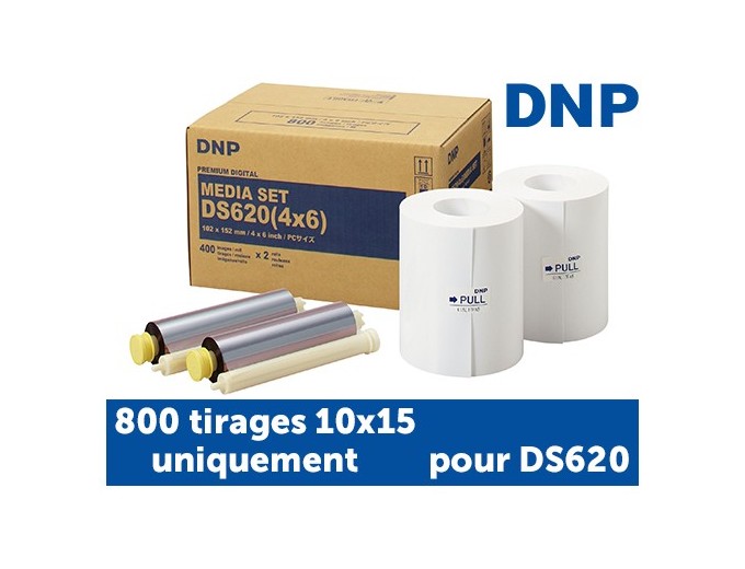 PAPIER DNP pour DS620 800 tirages 10X15 uniquement