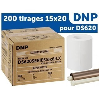 PAPIER DNP  DS620 Super Matte 200 tirages 15x20