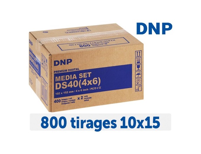 PAPIER DNP pour DS40   800 tirages 10x15