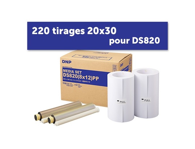 PAPIER DNP pour DS820 220 tirages 20x30 premium