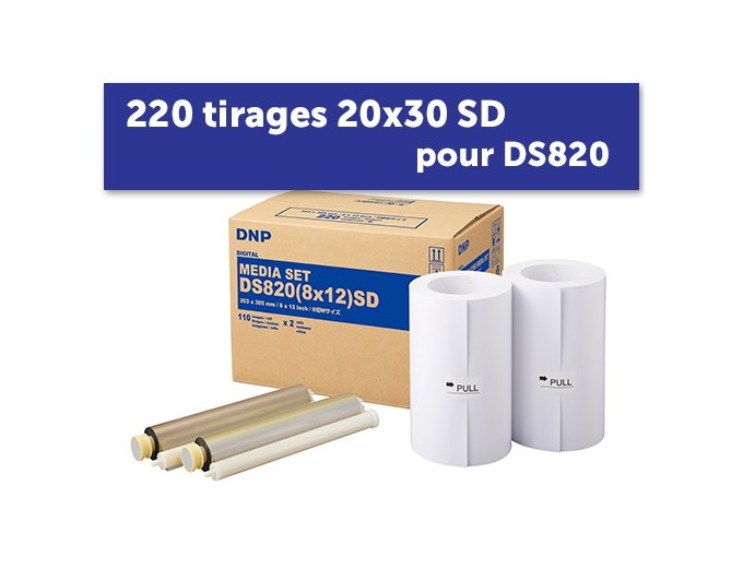 PAPIER DNP pour DS820  220 tirages 20x30 standart
