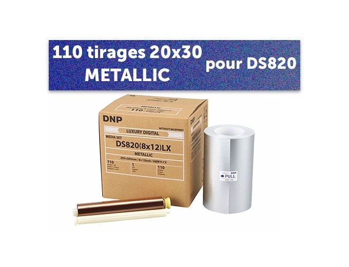 PAPIER DNP pour DS820  20x30  Metalic    110f