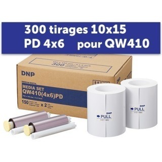 PAPIER DNP pour DP-QW410 300 tirages 10X15 premium