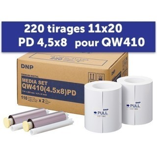 PAPIER DNP pour DP-QW410 220 tirages 11X20 premium