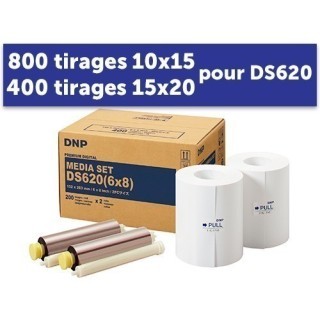 PAPIER DNP pour DS620 800 tirag 10X15 ou 400 15x20