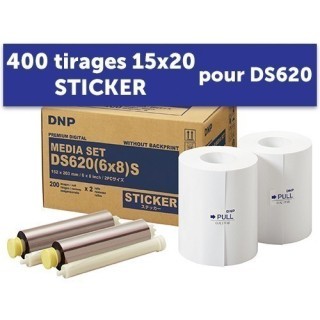 PAPIER DNP pour DS620 400 tirages15X20 sticker
