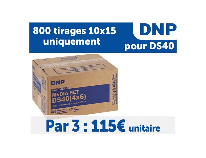 ** 3 Pack ** PAPIER DNP pour DS40   10x15