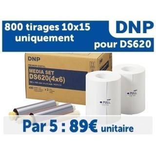 * 5 Pack ** PAPIER DNP pour DS620 10X15 uniquement