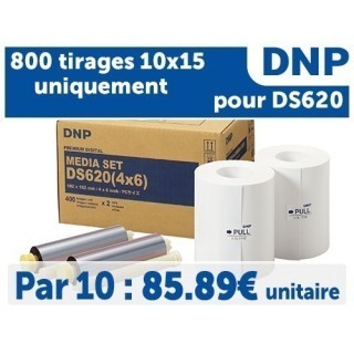 * 10 Pack * PAPIER DNP pour DS620 10X15 uniquement