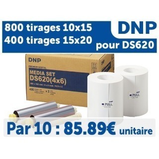 * 10 Pack ** PAPIER DNP pour DS620  10X15 X 15x20