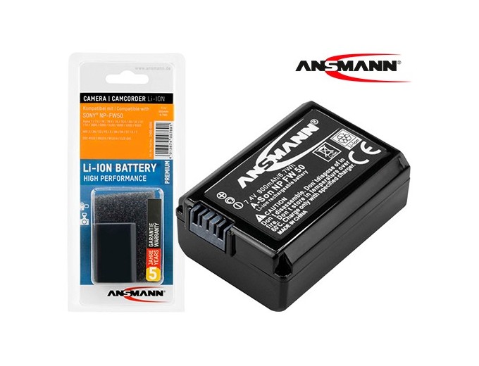 ANSMANN ACCUS POUR SONY  NP FW50