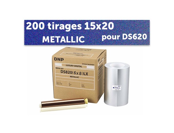 PAPIER DNP DS620  200 photos 15x20 Metallic