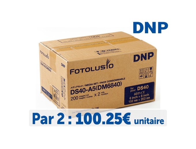 ** 2 Pack ** PAPIER DNP pour DS40  15x20