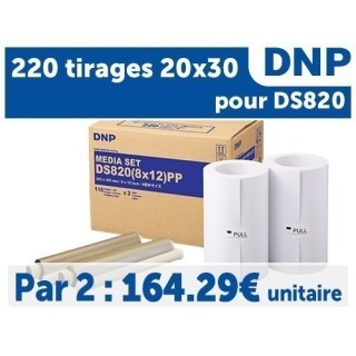 ** 2 PACK ** PAPIER DNP pour DS820  20x30 premium