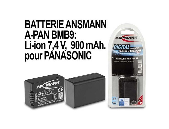 ANSMANN ACCUS POUR PANASONIC DMWBMB9E
