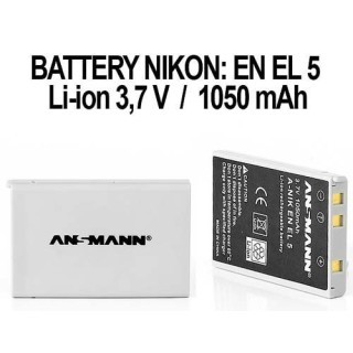 ANSMANN ACCUS POUR NIKON ENEL5  37V 1050mAh