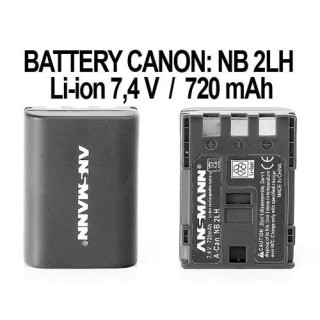 ANSMANN ACCUS POUR CANON NB2LH  74V 720mAh
