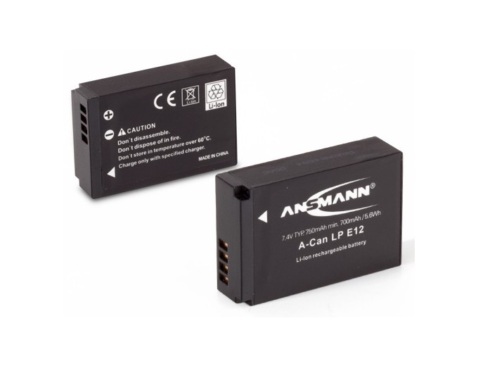 ANSMANN ACCUS POUR CANON LPE12  74V 750mAh