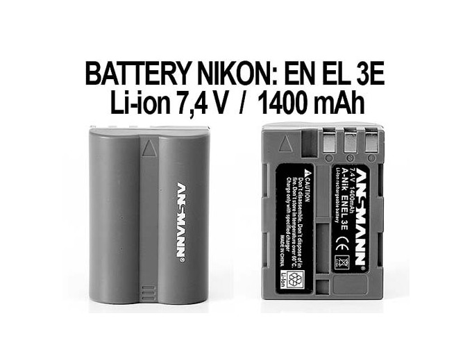 ANSMANN ACCUS POUR NIKON ENEL3E 74V 1400mAh