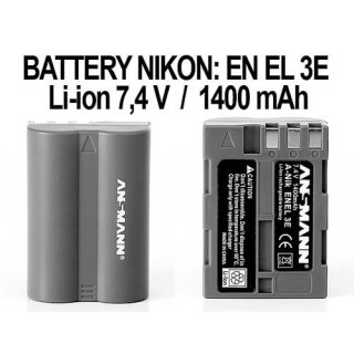 ANSMANN ACCUS POUR NIKON ENEL3E 74V 1400mAh