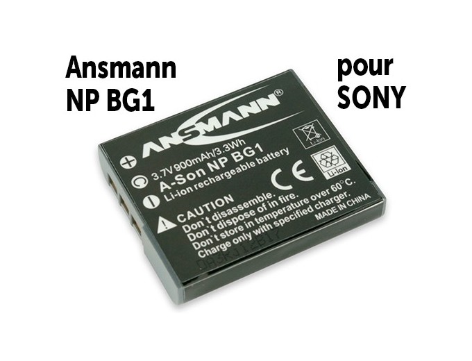 ANSMANN ACCUS POUR SONY  NPBG1  37V 900mAh