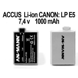 ANSMANN ACCUS POUR CANON LPE5  74V 1000mAh