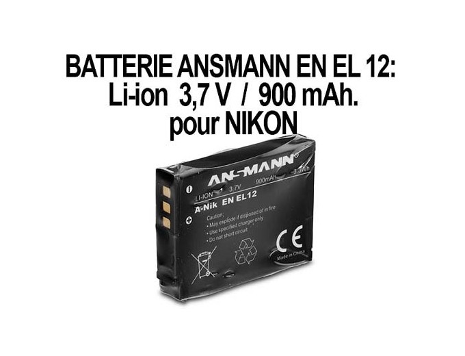 ANSMANN ACCUS POUR NIKON ENEL12
