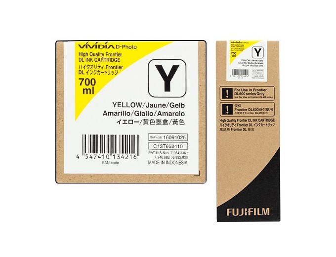 FUJI  Encre JAUNE   700ml  Minilabs DL600 650