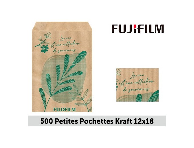FUJI 500 x Petites Pochettes Kraft Format 12 x 18