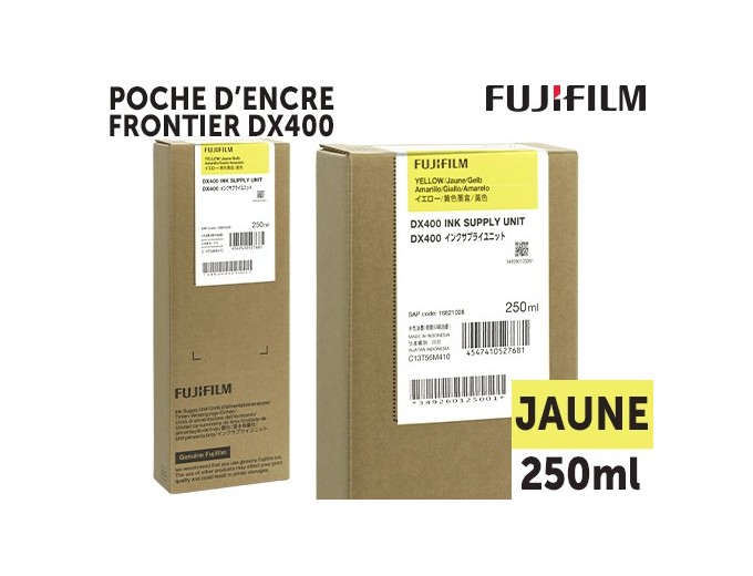 FUJI Poche d'Encre Frontier DX400 Jaune 250ml