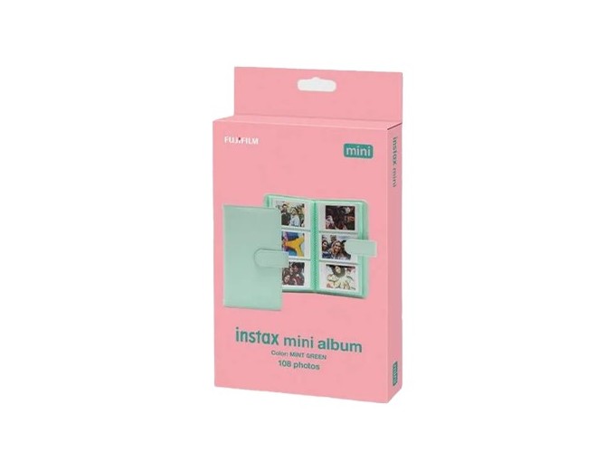 FUJI ALBUM mini 12 MINT GREEN 108 PHOTOS INSTAX