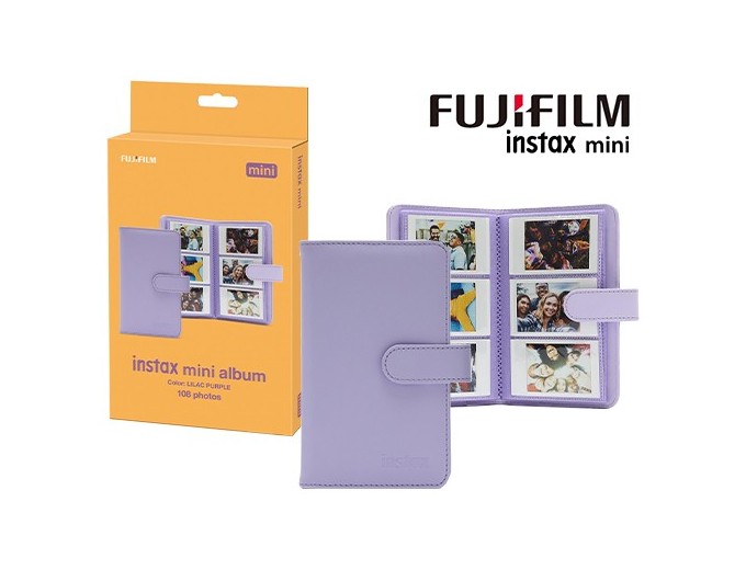 FUJI ALBUM mini 12 LILAC PURPLE 108 PHOTOS INSTAX