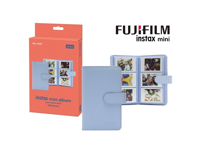 FUJI ALBUM mini 12 PASTEL BLUE 108 PHOTOS INSTAX