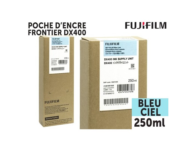 FUJI Poche d'Encre Frontier DX400 Bleu Ciel 250ml