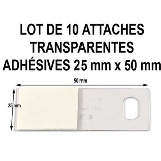 FILMOLUX LOT 10 ATTACHES TRANSPARENTES ADH2,5x5cm