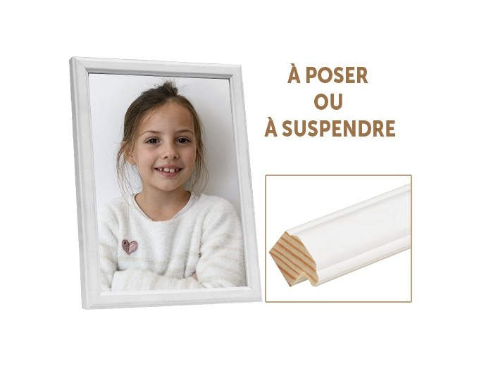 DEKNUDT CADRE PHOTO EN BOIS BLANC 20X30