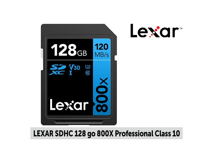 Lexar SDHC 128Go 800x Professionnal Class 10
