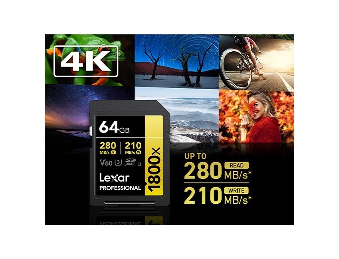Lexar SDXCII 64Go 1800x Professionnal Class 10
