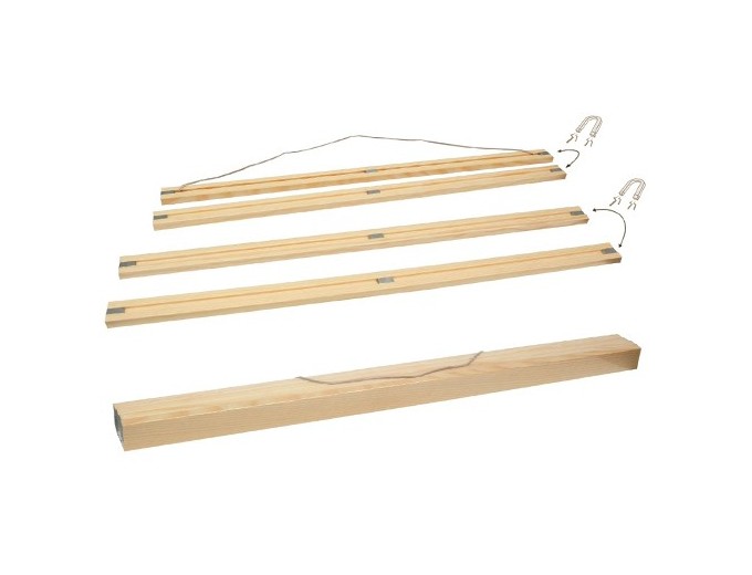 DEKNUDT PORTE AFFICHE EN BOIS NATUREL AIMANTE 41CM