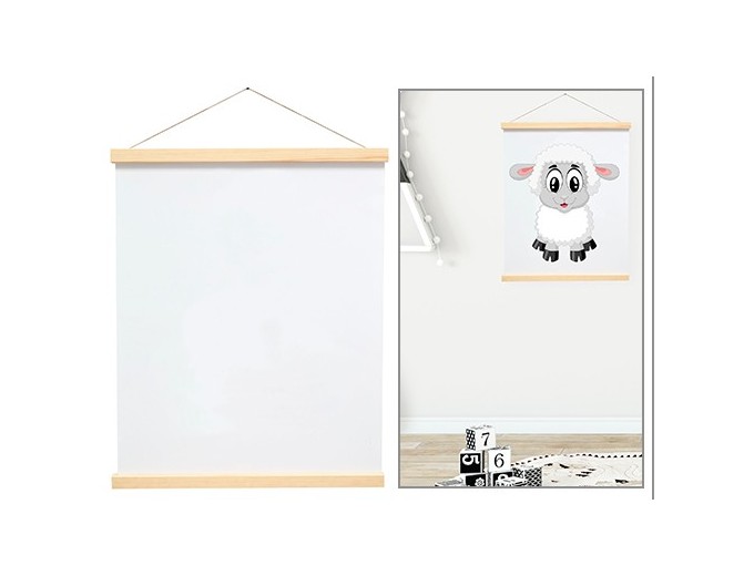 DEKNUDT PORTE AFFICHE EN BOIS NATUREL AIMANTE 41CM