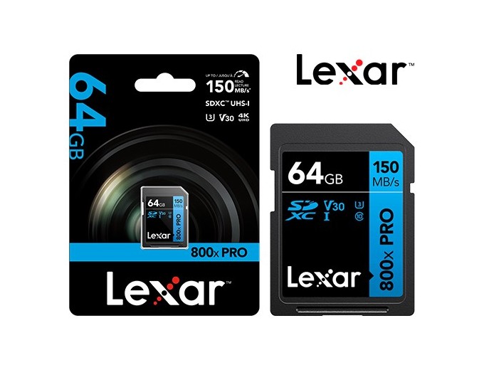 Lexar SDHC 64Go 800x Pro UHS-1 V10 150MB BLUE SERI