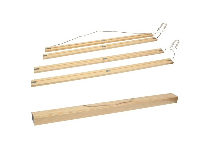 DEKNUDT PORTE AFFICHE EN BOIS NATUREL AIMANTE 61CM