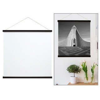 DEKNUDT PORTE AFFICHE EN BOIS NOIR AIMANTE 41CM