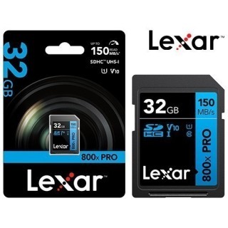 Lexar SDHC 32Go 800x Pro UHS-1 V10 150MB BLUE SERI