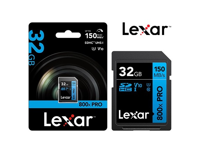 ***Lexar SDHC 32Go 800x Pro UHS-1 V10 150MB BLUE S
